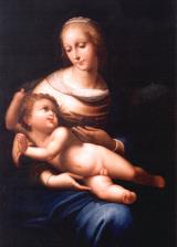 La même peinture religieuse après restauration.